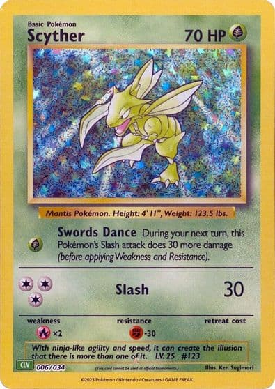 Scyther Trading Card Game Classic Pokemon card