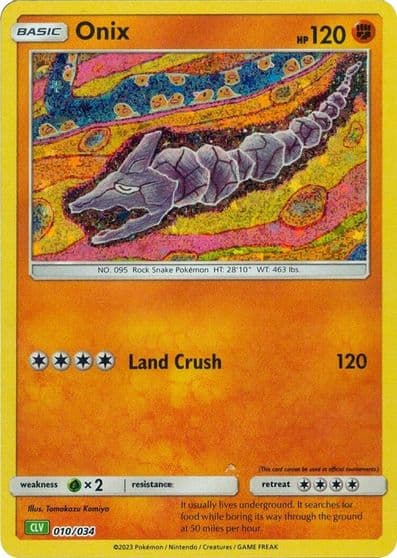Onix Trading Card Game Classic Pokemon card