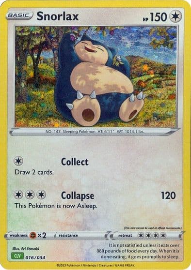 Snorlax Trading Card Game Classic Pokemon card
