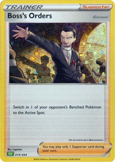 Boss's Orders (CLV) Trading Card Game Classic Pokemon card