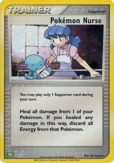 Pokemon Nurse Trading Card Game Classic Pokemon card