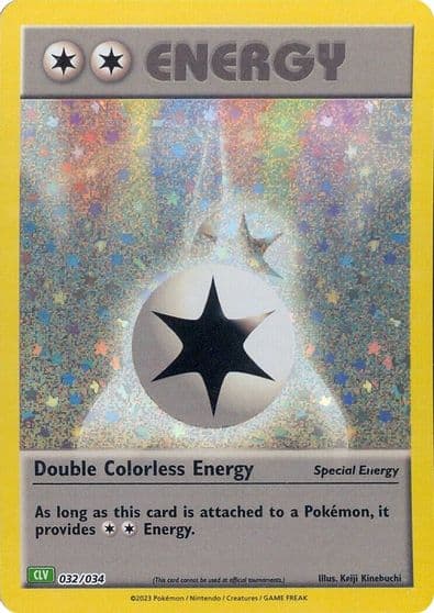 Double Colorless Energy (CLV) Trading Card Game Classic Pokemon card