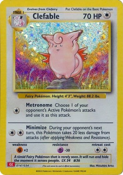 Clefable Trading Card Game Classic Pokemon card