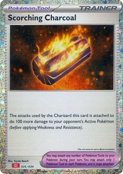 Scorching Charcoal Trading Card Game Classic Pokemon card