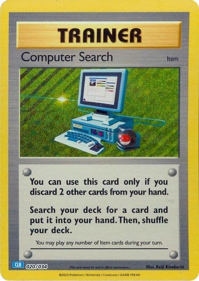 Computer Search (CLB) Trading Card Game Classic Pokemon card