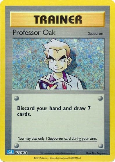 Professor Oak (CLB) Trading Card Game Classic Pokemon card