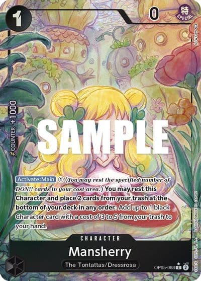 Mansherry Alternate Art Awakening of the New Era One Piece card