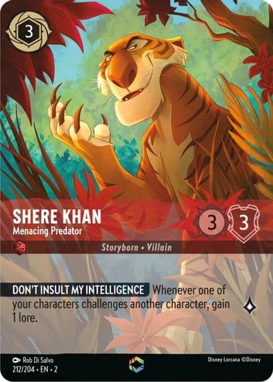 Shere Khan Menacing Predator Enchanted Rise of the Floodborn Lorcana card
