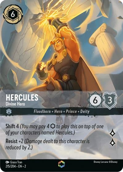 Hercules Divine Hero Enchanted Rise of the Floodborn Lorcana card