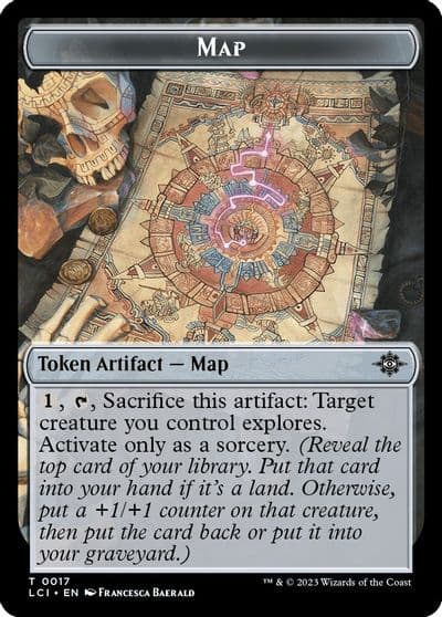 Map Dinosaur 0010 Double Sided Token The Lost Caverns of Ixalan Magic card
