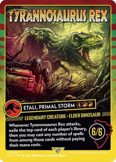 Tyrannosaurus Rex Etali Primal Storm Secret Lair Drop Series Magic card