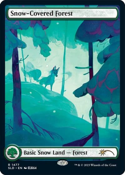 Snow Covered Forest 1477 Secret Lair Drop Series Magic card