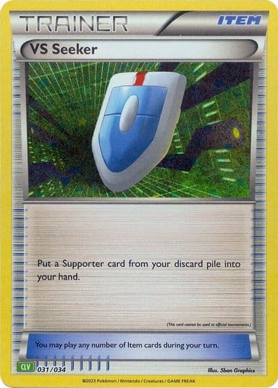 VS Seeker (CLV) Trading Card Game Classic Pokemon card