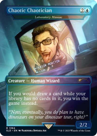 Chaotic Chaotician Laboratory Maniac Rainbow Foil Secret Lair Drop Series Magic card