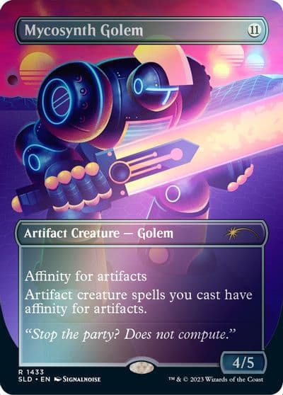 Mycosynth Golem Rainbow Foil Secret Lair Drop Series Magic card