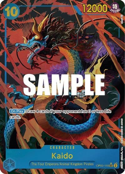 Kaido 118 Alternate Art Awakening of the New Era One Piece card