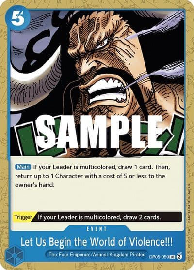 Let Us Begin the World of Violence Awakening of the New Era One Piece card