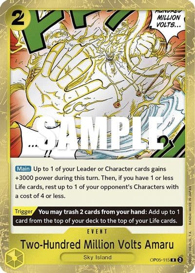 Two Hundred Million Volts Amaru Awakening of the New Era One Piece card
