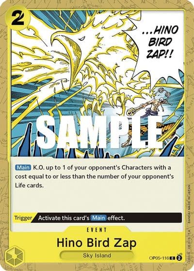 Hino Bird Zap Awakening of the New Era One Piece card