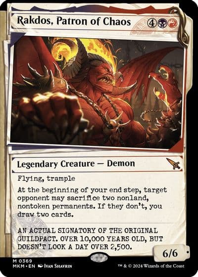 Rakdos Patron of Chaos Showcase 0369 Murders at Karlov Manor Magic card