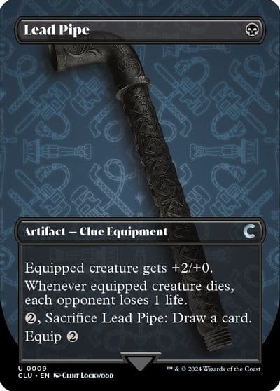 Lead Pipe Borderless Ravnica: Clue Edition Magic card