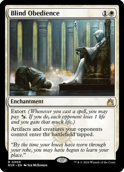 Blind Obedience Ravnica Remastered Magic card