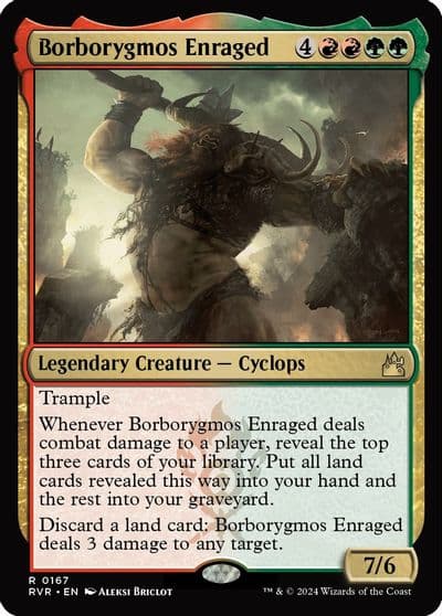 Borborygmos Enraged Ravnica Remastered Magic card