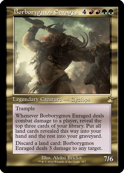 Borborygmos Enraged Retro Frame Ravnica Remastered Magic card