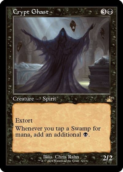Crypt Ghast Retro Frame Ravnica Remastered Magic card