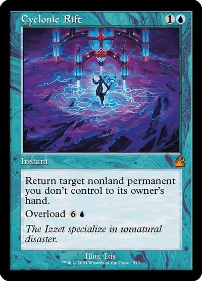 Cyclonic Rift Retro Frame Ravnica Remastered Magic card