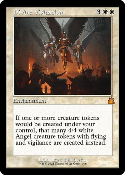 Divine Visitation Retro Frame Ravnica Remastered Magic card