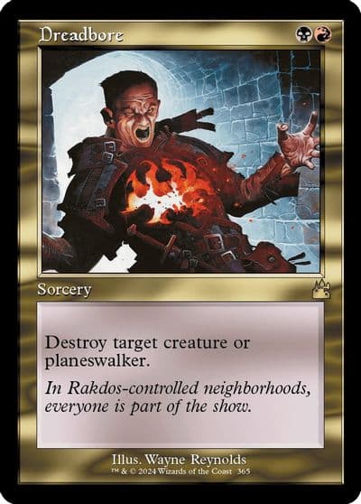 Dreadbore Retro Frame Ravnica Remastered Magic card