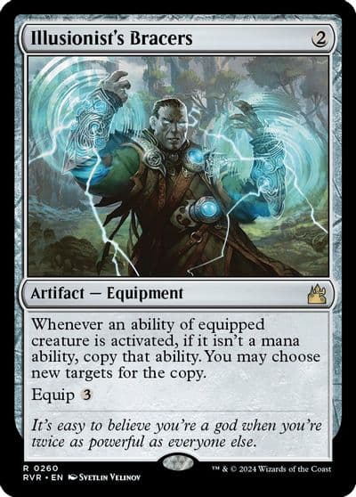 Illusionists Bracers Ravnica Remastered Magic card