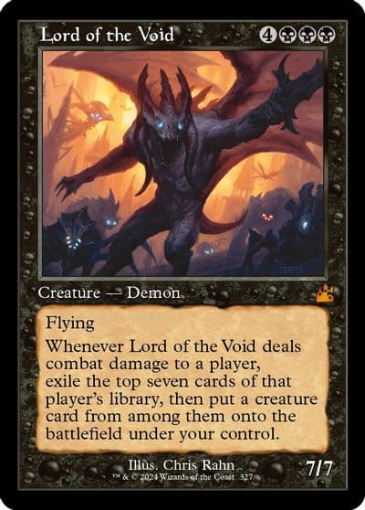 Lord of the Void Retro Frame Ravnica Remastered Magic card
