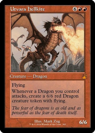 Utvara Hellkite Retro Frame Ravnica Remastered Magic card