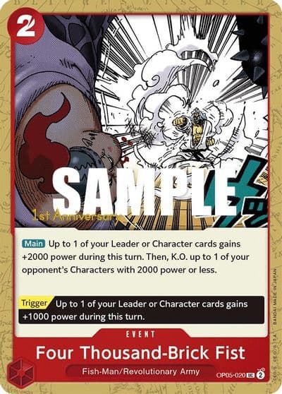 Four Thousand Brick Fist Awakening of the New Era: 1st Anniversary Tournament Cards One Piece card