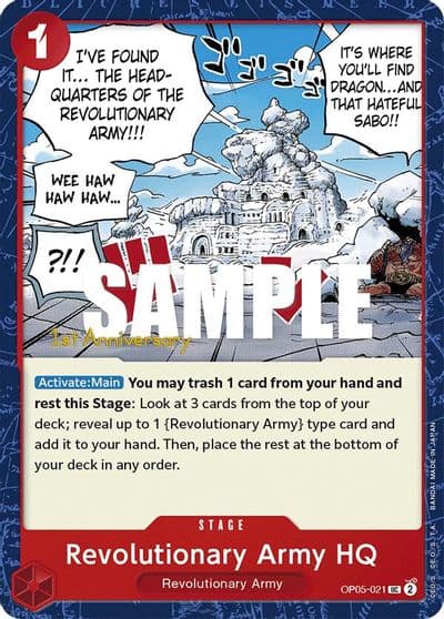 Revolutionary Army HQ Awakening of the New Era: 1st Anniversary Tournament Cards One Piece card