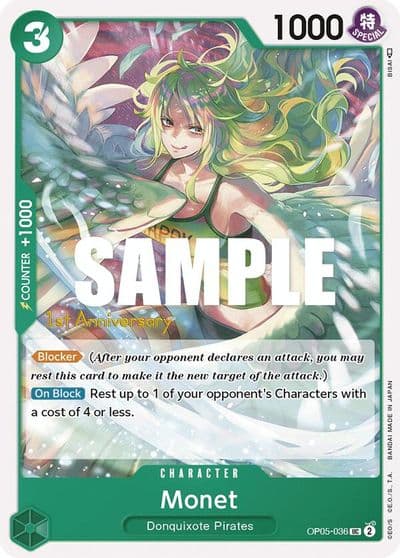Monet Awakening of the New Era: 1st Anniversary Tournament Cards One Piece card