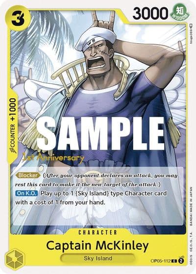Captain McKinley Awakening of the New Era: 1st Anniversary Tournament Cards One Piece card
