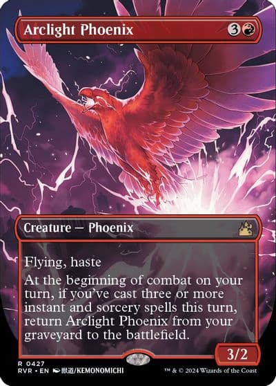 Arclight Phoenix Anime Borderless Ravnica Remastered Magic card