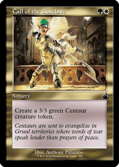 Call of the Conclave Retro Frame Ravnica Remastered Magic card
