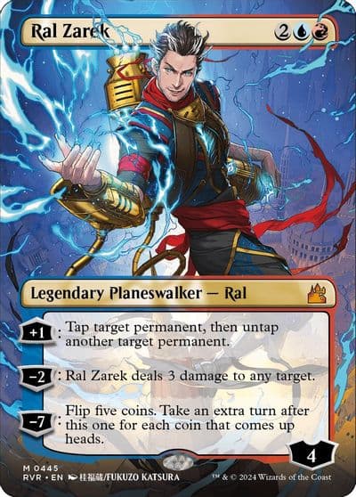 Ral Zarek Anime Borderless Ravnica Remastered Magic card