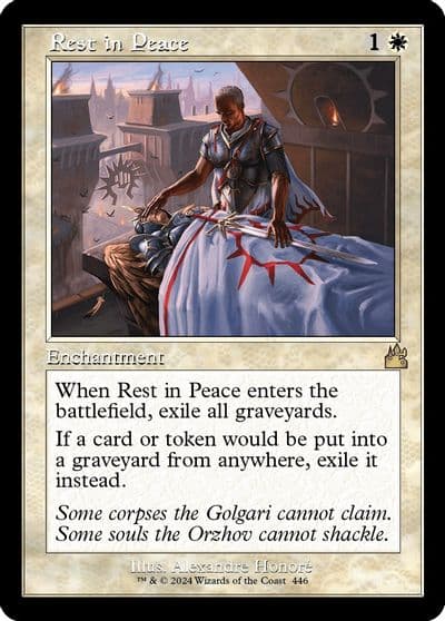 Rest in Peace Retro Frame Ravnica Remastered Magic card