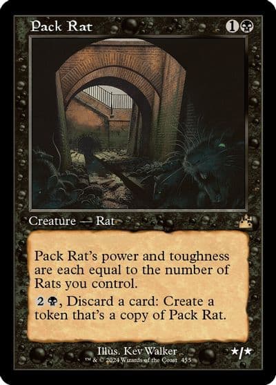 Pack Rat Retro Frame Ravnica Remastered Magic card