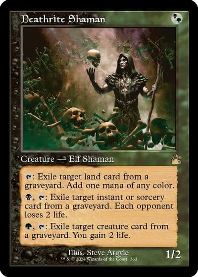 Deathrite Shaman Retro Frame Ravnica Remastered Magic card