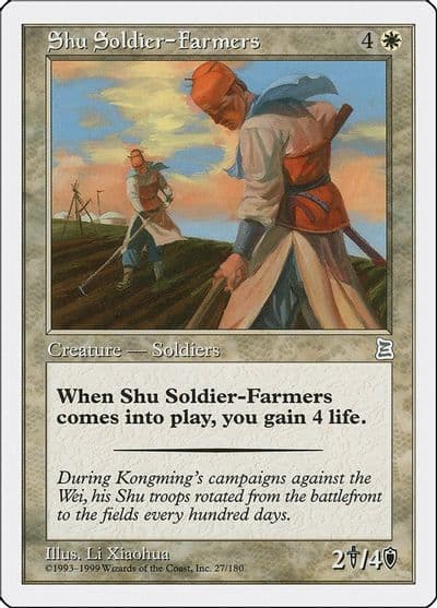 Shu Soldier Farmers Portal Three Kingdoms Magic card