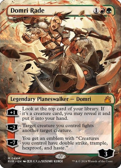 Domri Rade Anime Borderless Ravnica Remastered Magic card