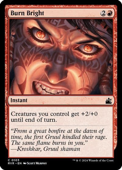 Burn Bright Ravnica Remastered Magic card