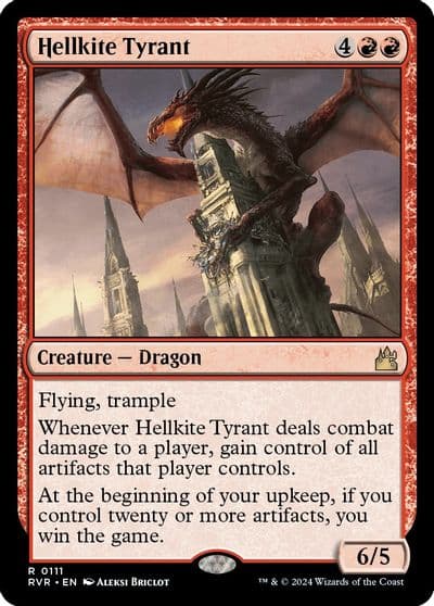 Hellkite Tyrant Ravnica Remastered Magic card