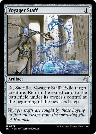 Voyager Staff Ravnica Remastered Magic card